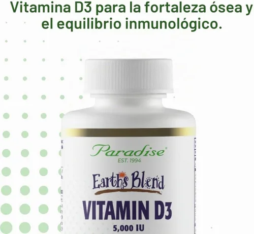 Vista 7 de Paradise Herbs Earth's Blend Vitamina D3, 90 Cápsulas Vegetarianas
