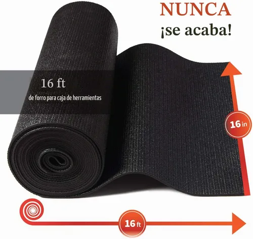 Vista 5 de B&C Home Goods Forro antideslizante para caja de herramientas, ajustable, protege herramientas, 16" x 16 pies