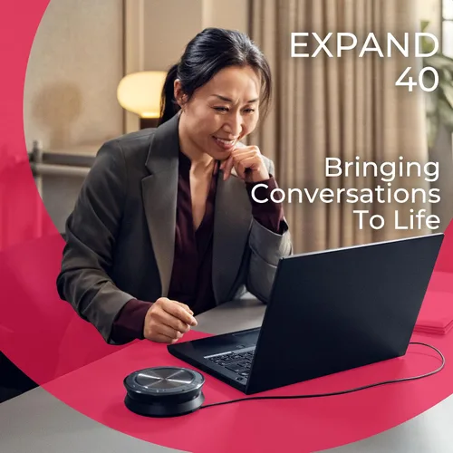 Vista 2 de EPOS Expand 40 Teams Altavoz Bluetooth portátil inalámbrico con conexión USB-C, dongle Bluetooth USB BTD 800 - Paquete GTW con plan de soporte