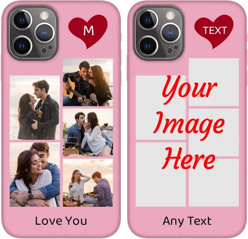 Vista 23 de Funda de teléfono con foto personalizada para iPhone 12 Pro, imagen/texto personalizado, funda negra delgada y suave, regalo único de nicho