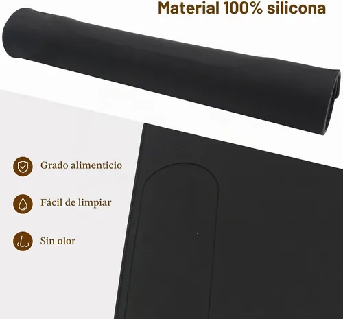 Vista 7 de Alfombrilla de silicona para debajo de la máquina de café con labio, accesorio de máquinas automáticas, alfombrilla base de goma multifuncional