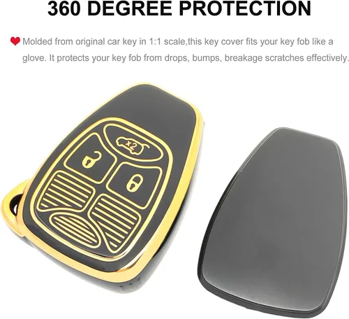 Vista 3 de Funda para llavero para Chrysler Pacif ica Dodge Avenger Durango Magnum Jeep Commander Grand