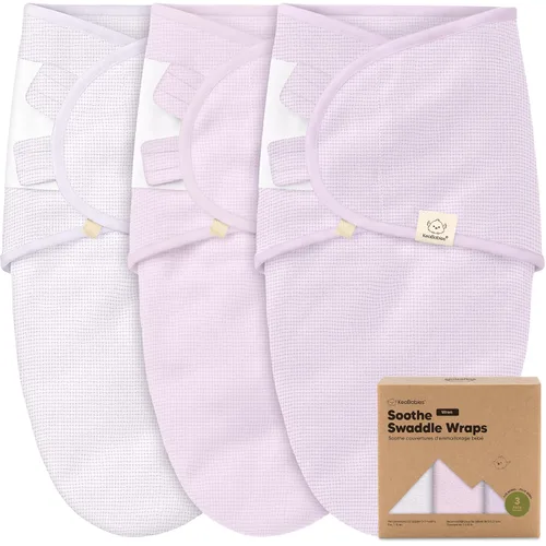 Vista 18 de Paquete de 3 pañales orgánicos para recién nacidos, sacos de dormir para recién nacidos, pañales para bebés de 0 a 3 meses, manta para recién