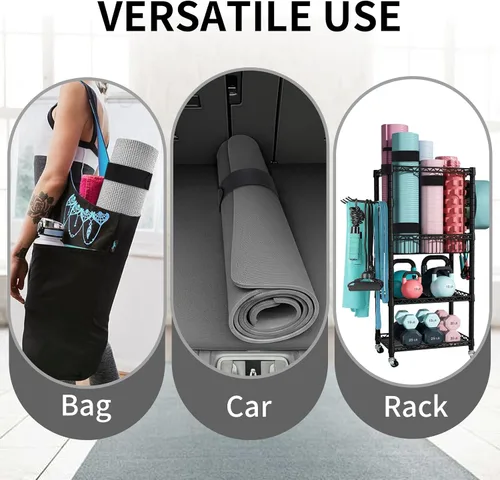 Vista 8 de Yoga Mat Carrier Strap, Adjustable Thick Straps Sling for Carrying Large Mats, Stretching Band