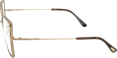 Vista 3 de Tom Ford FT5630-B56052 - Lentes de espejo Havana/azul, Habana oscura brillante, oro rosa brillante / bloque azul, 56/19/140, Carey