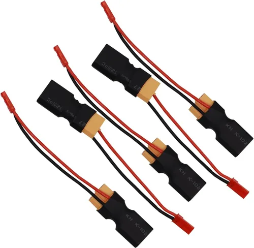 Vista 2 de 5 conectores de batería Lipo XT60 macho a hembra con enchufes JST (macho), adaptador de corriente compatible con DJI Phantom Quadcopter FPV y otros
