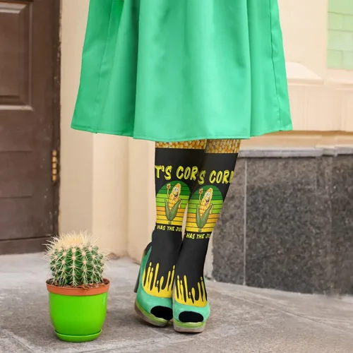 Vista 5 de devor Womens Long Socks corn Knee High Sock Youth Long Thigh High Sock Funny it's corn it has the juice Sock