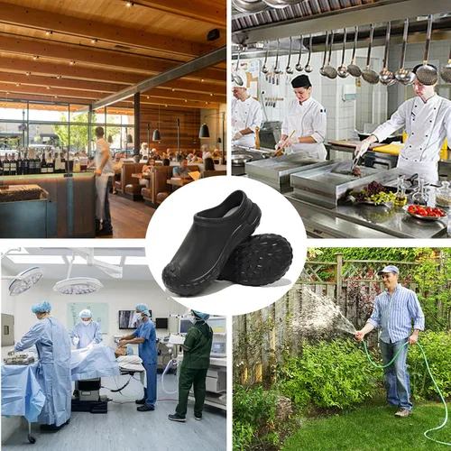 Vista 7 de Slip Resistant Work Shoes - Non Slip Shoes for Men Food Service - Oil and Water Resistant Men's Mules & Clogs - Zapatos para Trabajar en Restaurante