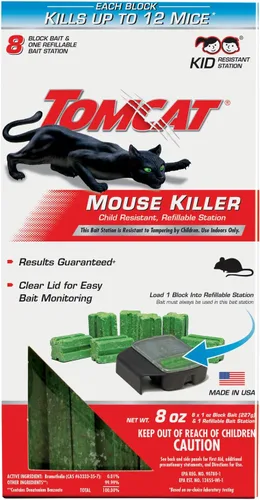 Vista 5 de Tomcat Mouse Killer - Estación desechable resistente a los niños, 1 estación de cebo prellenada lista para usar (paquete de 12)