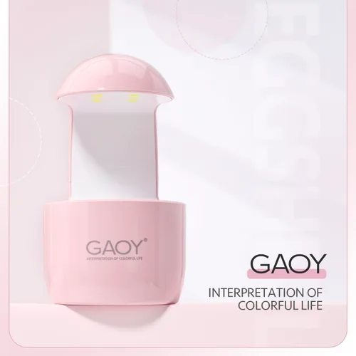Vista 6 de GAOY Mini luz UV para uñas de gel, pequeña luz de curado, lámpara LED de cáscara de huevo, secado rápido, rosa