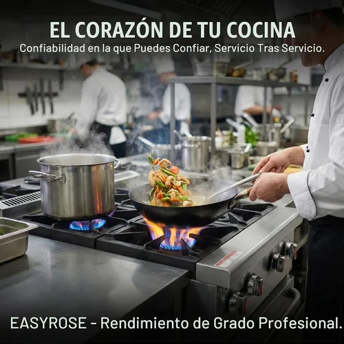 Vista 7 de Placa caliente de gas comercial de 24 pulgadas, rango de encimera de 4 quemadores 120,000 BTU, estufa de acero inoxidable resistente con rejillas