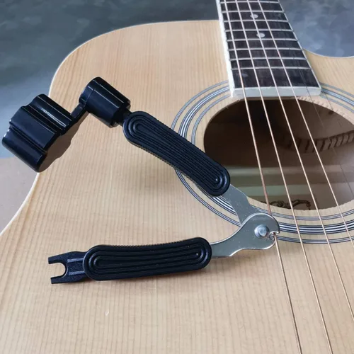 Vista 6 de Cuerdas de guitarra eléctrica, 3 juegos completos, afinador, herramienta de encordado, 5 púas