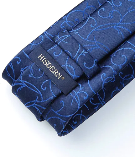 Vista 40 de Corbatas florales tejidas clásicas para hombre, corbata cuadrada de bolsillo, corbatas formales para hombres, boda con pañuelo
