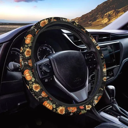 Vista 17 de Asian Dragon - Funda universal para volante de automóvil, accesorios interiores de automóvil, lavable, transpirable, funda para volante