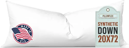Vista 89 de Pillowflex Juego de 2 rellenos de almohada sintéticos de plumón alternativo para fundas (12 x 24 pulgadas)