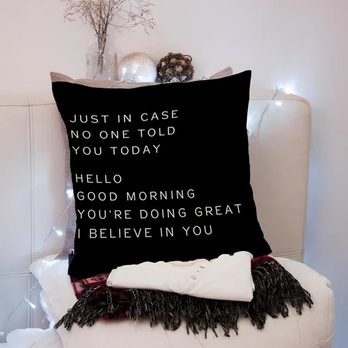 Vista 3 de Nogrit Fundas de almohada inspiradoras de 18 x 18 pulgadas, regalos para mujeres y hombres, regalos de aliento y motivacionales, por si acaso nadie
