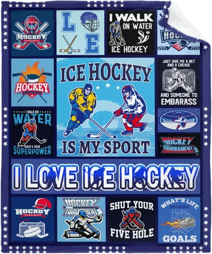 Vista 13 de Regalos personalizados de hockey sobre hielo para adolescentes, niños y niñas, mantas de franela premium personalizadas para amantes del hockey