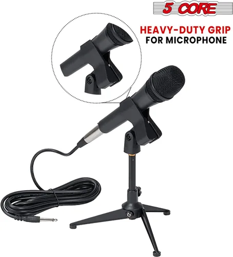 Vista 5 de 5 Core Clips de micrófono para soportes, 6 piezas, soporte universal ajustable con adaptadores de tornillo de 5/8 a 3/8 pulgadas, fácil instalación