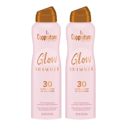 Vista 13 de Coppertone Glow - Espray de protección solar FPS 30 con brillo, protector solar en aerosol resistente al agua, pantalla solar de amplio espectro FPS