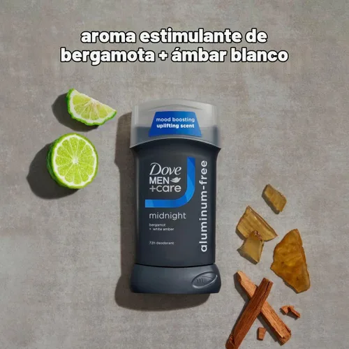 Vista 3 de Dove Men - Desodorante en barra, bergamota y ámbar blanco que mejora