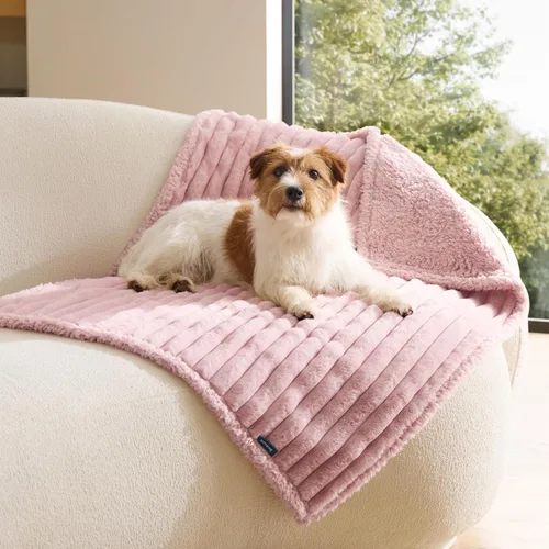 Vista 34 de Bedsure ComfyFleece® - Mantas impermeables para perros pequeños Crema