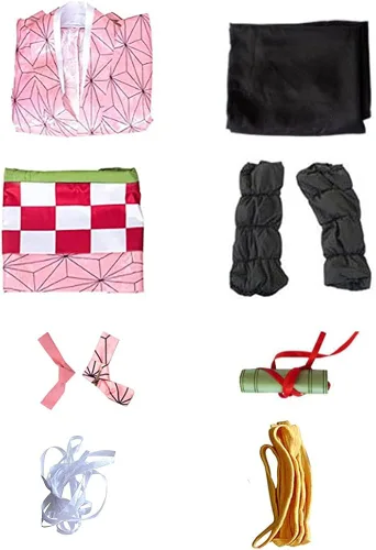 Vista 5 de Disfraz de anime para cosplay conjunto completo con ropa para el pelo y boquilla dos estilos para mujer