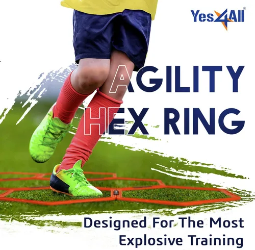 Vista 4 de Yes4All Anillos hexagonales de agilidad/anillos de velocidad con bolsa de transporte – Anillos hexagonales, obstáculos de agilidad