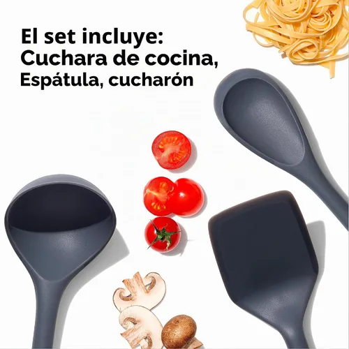 Vista 3 de OXO Good Grips – Set de utensilios de cocina, 3 piezas de silicona