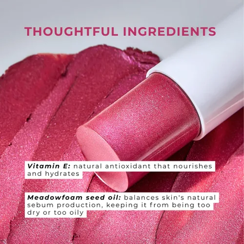 Vista 6 de Honeybee Gardens Color Within Reach MultiStick, Burdeos, Berry con brillo suave, maquillaje multiusos, brillo natural, fácil aplicación, vegano