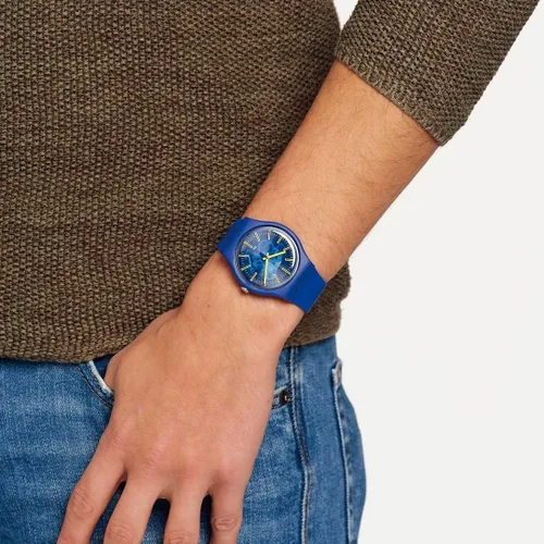 Vista 4 de Swatch Sunbrush Sky Quartz Unisex Watch SO29N101