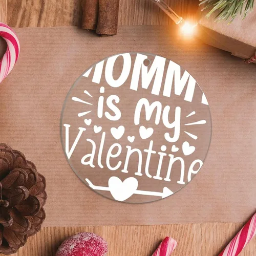 Vista 6 de The Ladies Love Me - Adorno de acrílico con cita de amor, regalo sentimental para el día de San Valentín, adorno transparente personalizado
