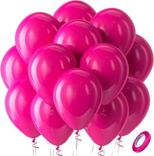 Vista 133 de Bezente Paquete de 150 globos de látex mate color burdeos de 5 pulgadas rojo (07-Red-G42)