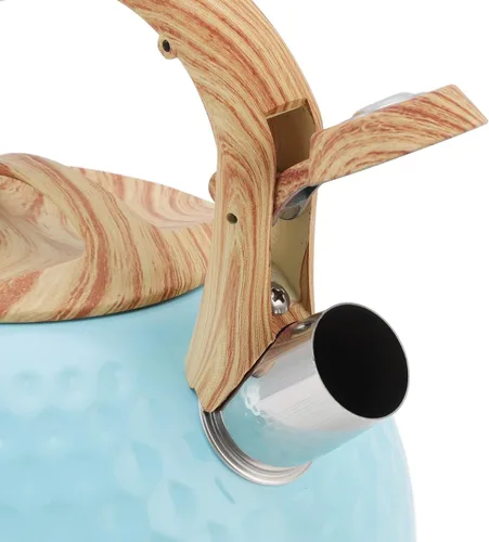 Vista 8 de Hervidor de té, hervidor de té silbante de 3 litros para estufa, hervidor de té de acero inoxidable, tetera para estufa, con mango ergonómico