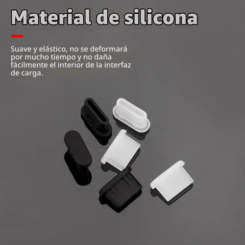 Vista 4 de Tapón antipolvo para DJI Mini 3 Pro RC-N1 Control remoto Puertos de carga Cubierta protectora 4 unids Tipo C Cubierta de polvo de silicona Mini 3