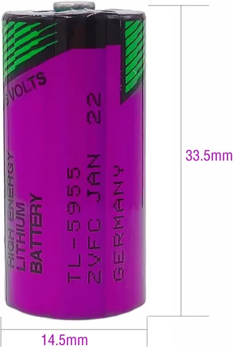 Vista 3 de (15 piezas) TL-5955 2/3AA 3.6V 1650mAh Batería para Tadiran TL5955 3.6V TL-4955, SL-761, TL-2155, TL-5155, SL-361, Xeno XL-055F, ER14335 PLC