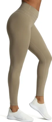Vista 3 de Aoxjox Leggings de entrenamiento de cintura alta para mujer, con control de abdomen, pantalones de yoga suaves y suaves de 26 pulgadas