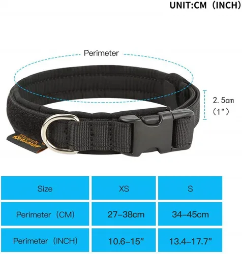 Vista 2 de EXCELLENT ELITE SPANKER Collar de nailon para cachorro, ajustable, suave, acolchado, resistente, hebilla de liberación rápida, ligero, sin Negro