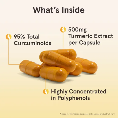 Vista 4 de Jarrow Formulas Curcumina 95 500mg - Hasta 120 porciones (cápsulas vegetales) y quercetina 500 mg - Bioflavonoide - Suplemento dietético