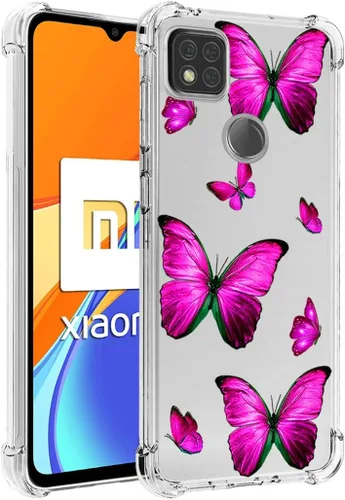 Vista 8 de Funda para Xiaomi Redmi 9C/Redmi 10A/Redmi 9 Activ Cute Case, Clear Flexible Bumper TPU Soft Rubber Silicone Cover Funda para Xiaomi Redmi 9C azul