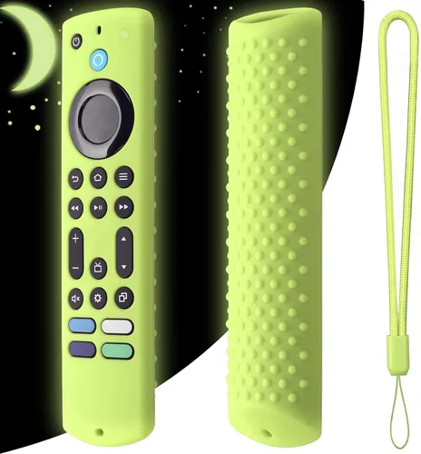 Vista 13 de Funda de silicona de 6.2 pulgadas para Fire TV Stick 2023 4K Max 2nd/Fir TV Omni Series/FireTV 4-Series Remote, Toshiba/Insignia FirTV con cordón