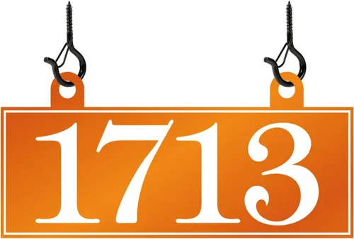 Vista 13 de Placa de dirección colgante – Placa de número de casa personalizada, letrero de dirección, números de casa para exteriores de casa, apartamento