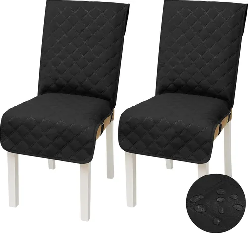 Vista 21 de Yonus Funda impermeable para silla de comedor, funda para silla de oficina, funda resistente al agua para silla de comedor, funda para silla