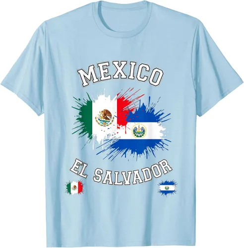 Vista 113 de Camiseta de recuerdo de la bandera vintage de El Salvador de México
