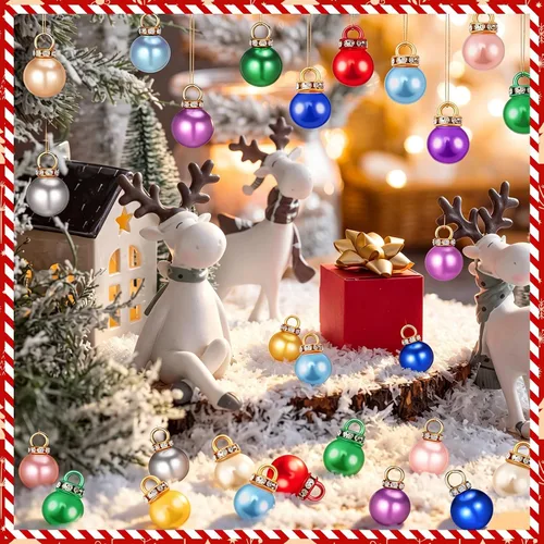 Vista 5 de Halloscume 200 mini adornos navideños de color elegante