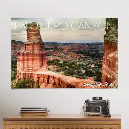 Vista 2 de Lantern Press 24x36 Inch Giclee Print, Amarillo, Texas, Palo Duro Canyon, Lighthouse