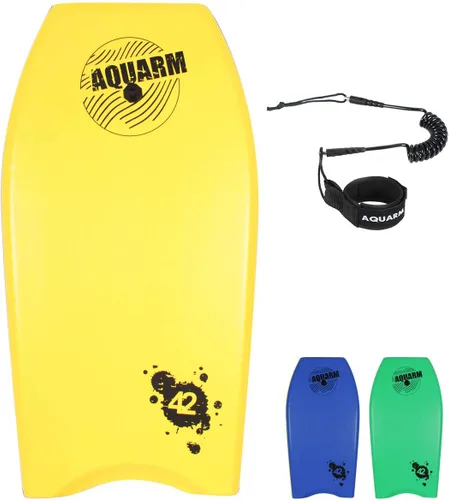Vista 14 de Bodyboard con correa de muñeca, 33 pulgadas/37 pulgadas/42 pulgadas tablero de cuerpo ligero con núcleo EPS y superficie inferior lisa de alta