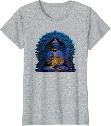 Vista 24 de Estatua de Buda Yoga Budismo Zen Buddhism Meditation T-Shirt Negro