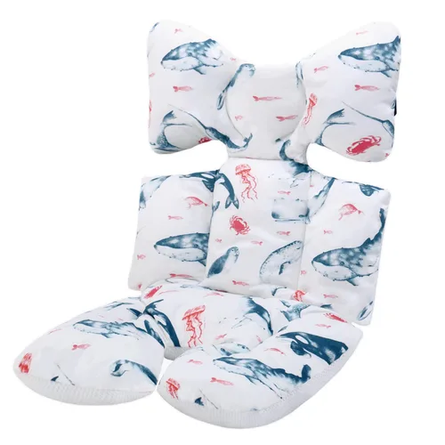 Vista 10 de Miracle Baby Forro de asiento de cochecito, cojín de algodón suave y transpirable, reversible y lavable a máquina para bebés