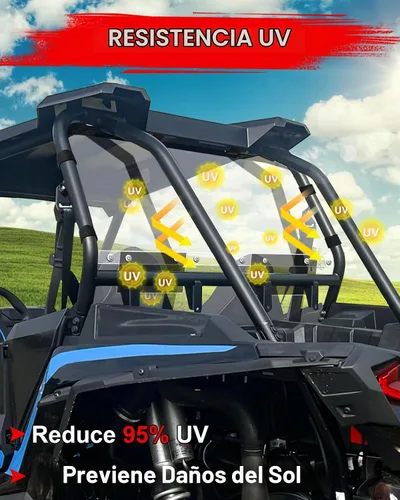 Vista 7 de StarknightMT 14-23 RZR XP - Parabrisas trasero resistente al agua