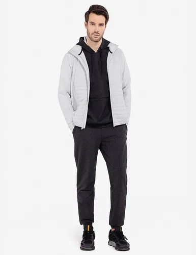Vista 7 de BALEAF Men's Running Jacket Lightweight Thumble Hole Warm Up Puffer Jacket Hybrid Thermal Coat Insulated Hiking Golf